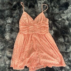 Urban Outfitters Flower Pink Romper